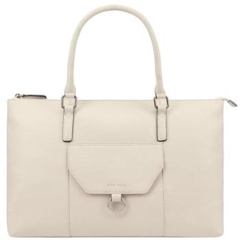 Elegant Dariah Beige Leather Shoulder Purse