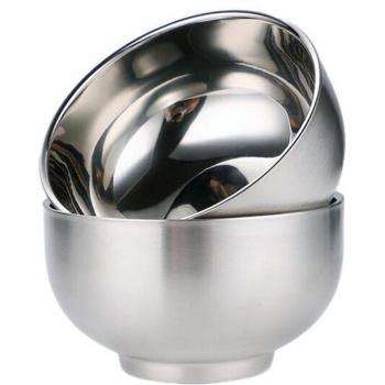 Round Stainless Steel Rice Bowls