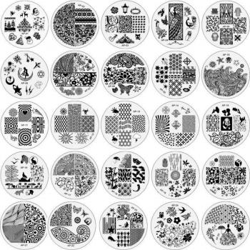 Kimcci 60pcs Festive Nail Art Stamping Plates
