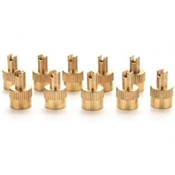 Chrome Valve Stem Caps with Core Remover Tool