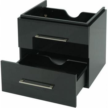 Mueble Lavabo Alto Brillo 60cm Negro HHG 240