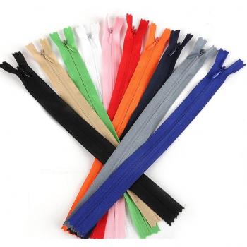 Discreet Fabric Zipper Kit – 10 Pieces (Mixed Lengths 35-60cm)