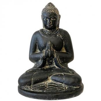 Frostsicherer Buddha 30 cm – Sitzende Steinfigur für den Garten