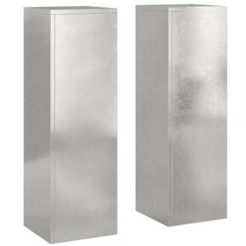 Piedistallo per piante design moderno 2 pz 24x24x75 cm acciaio resistente