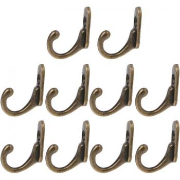 Ganchos Montados en Pared de Bronce Vintage