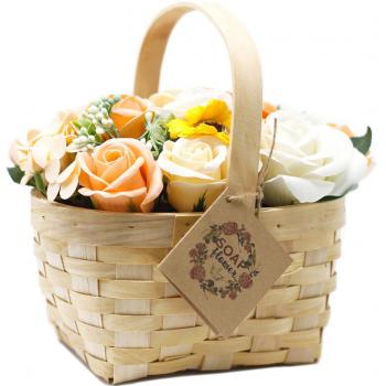 Bouquet Mimbre Naranja + Jabonitos
