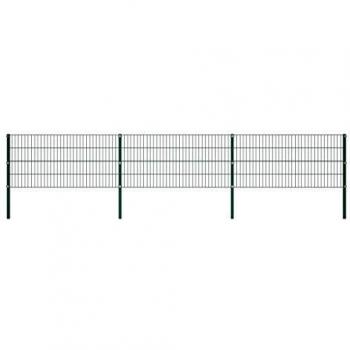 Iron Screen Barrier – Moss Green, 5.1×0.8 m Panels with Posts – vidaXL