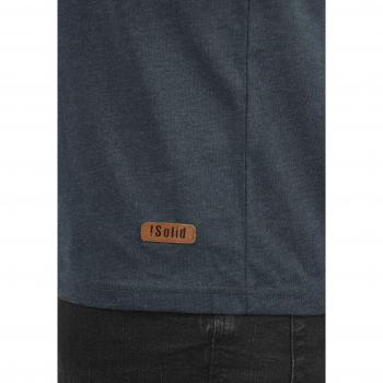 !Solid Volko Herren Longsleeve Shirt, Grandad-Ausschnitt, Größe: XL, INS BLU M