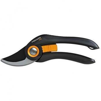 Fiskars Bypass-Gartenschere, 20 cm, Schwarz/Orange, Solid, 1020191