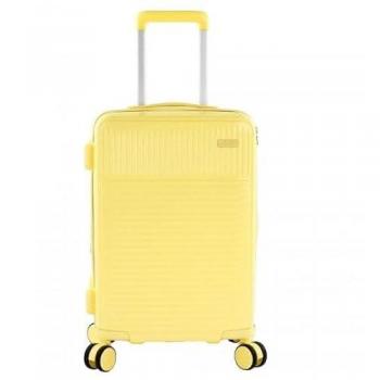 Hartschalen-Trolley HEYS Pastel, 53 cm Gr. B/H/T: 35 cm x 53 cm x 23 cm 42 l, gelb (yellow) Koffer Reisegepäck Handgepäck-Koffer TSA Schloss Volumenerweiterung