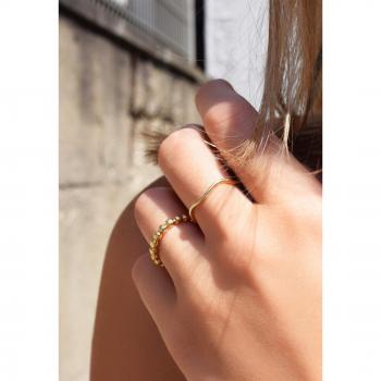 Elli Bague Ondulée Métal Pur 925 – Doré 54 mm Femme