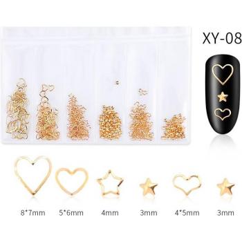 Bolsa de 6 Estilos de Pegatinas 3D para Uñas