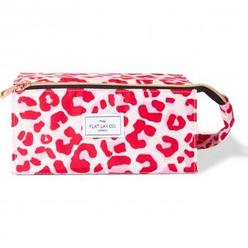 Women's Pink Leopard Makeup Box – Flat Open Style