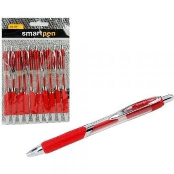 Bolígrafo Retráctil SmartGo 10 UD – Color Rojo, Tinta Gel