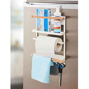 Spetebo Magnet Kühlschrank Regal in weiß