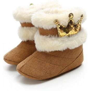 Bébé bottes d'hiver en sequins avec semelle souple