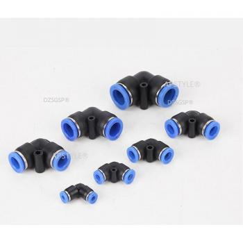 Codo L Neumático 6 mm Accesorio Gas‑Plástico