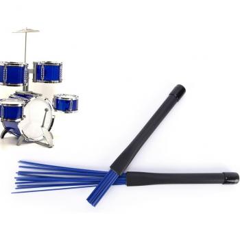 Brosses de batterie rétractables Jazz 32cm Noir/Bleu