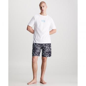 Pigiama Calvin Klein Uomo Maniche Corte 000nm231e Bianco e Acquatici XL