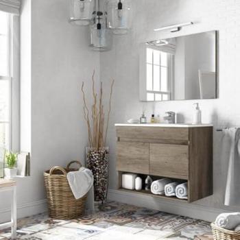 Meuble sous vasque en bois Noisette 80 cm