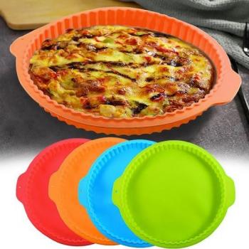 4‑Pack Durable Blue Pizza Trays – Long Lasting