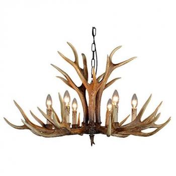 Countryside Antlers LED Chandelier Set
