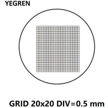 Ocular Micrométrico 19 mm 20 mm 27 mm con Rejilla