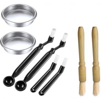 Coffee Machine Cleaning Brush with Stainless Steel Backflush Insert 58mm