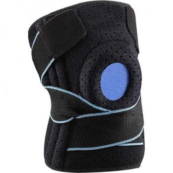 Genouillère avec stabilisateurs latéraux et coussinets de gel pour récupération de blessure