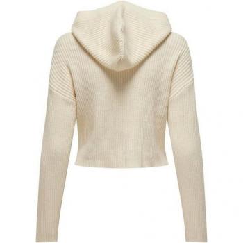Only L-SZ COSMIA Damen-Cardigan mit Reißverschluss in Off-White