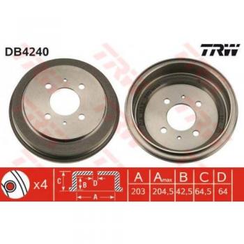 Bremstrommel TRW DB4240 (AfterMarket)