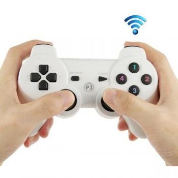 Mando Doble Shock III Inalámbrico con Vibración para PS3 (Blanco)
