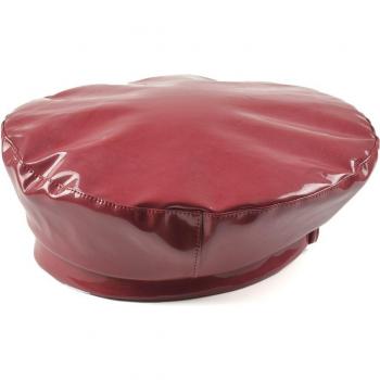 Einfarbiges Patent Lederhütenmodell – Damen, flach oben, PU Slouchy