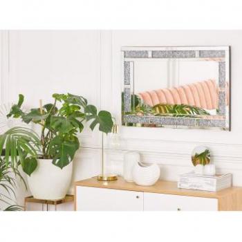 Rectangular Silver Wall Mirror 60 x 90 cm