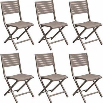 Lucca Lot de 6 Chaises Pliantes