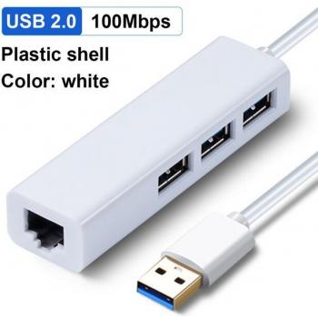 USB-C zu RJ45 Adapter 100/1000M mit USB 3.0 für STB TV und Laptop