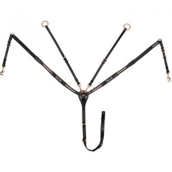 Pettorale Snaffle Marrone – Filetti Oro Rosa