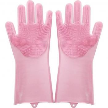 Magische Geschirrhandschuhe mit Schwamm und Pinsel für die Reinigung