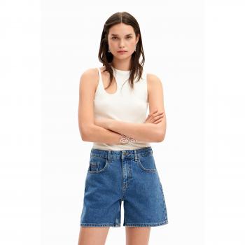 Shorts Desigual Denim Azul 34 – Algodão Liso