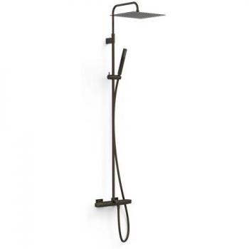Ensemble de robinet 3 voies noir bronze, thermostatique mural – Tres 19031205KMB