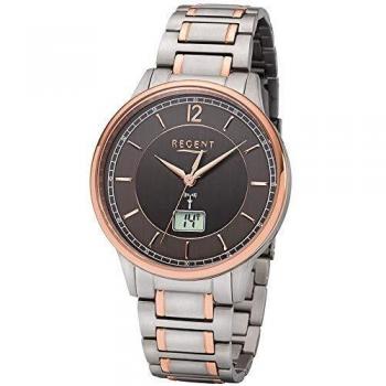 Regent Herrenuhr Uhr Titanium Titan 5 Bar,Funkuhr Datum Armbanduhr  FR-252