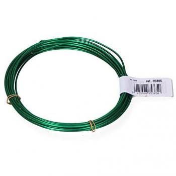 Rollo de alambre de aluminio verde 1,5mm x 5m