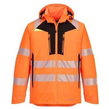 Chaqueta flúor de seguridad con micro polar y mangas articuladas