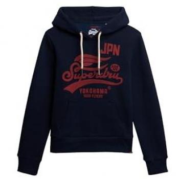 Superdry Female High Flyers Hooded Pullover – Navy