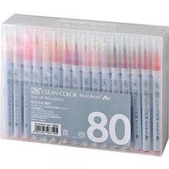 Kuretake ZIG Realistic Brush Palette – 80 Colors (RB‑6000AT/80V)