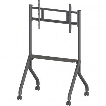 Supporto TV Multifunzione da Pavimento per LCD/LED/Plasma 55-86'' Nero