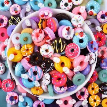 10 Piezas de Decoración: Helado, Donut, Caramelo
