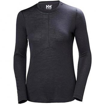Helly Hansen Damen W Hh Merino Light Langarmtop, Grau