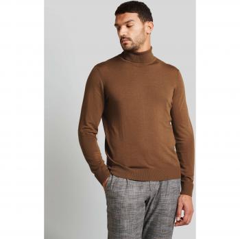 Bugatti Rollkragenpullover aus 100 % Merinowolle