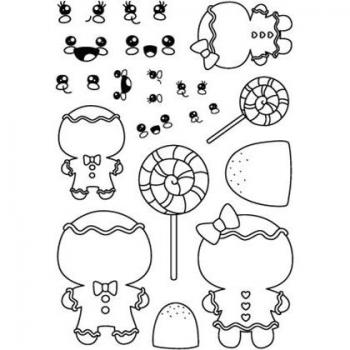 Transparente Silikonstempel Lebkuchenmann für DIY Projekte 1269